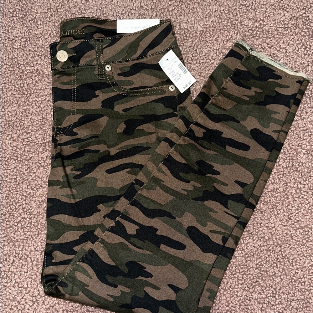 Maurices Green Camouflage Pants
